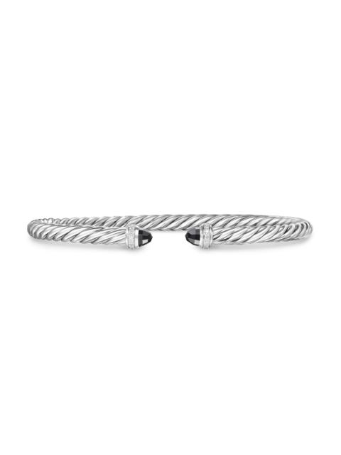 DAVID YURMAN Women's Cablespira Flex Bracelet in Sterling Silver - Black Onyx
