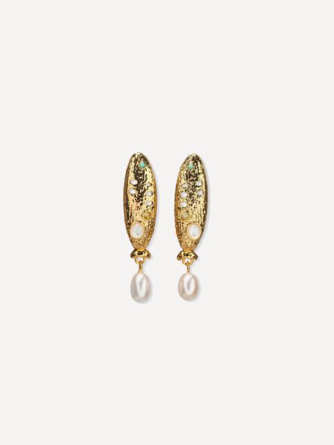 LIZZIE FORTUNATO Gold-Plated Sardina Pearl Drop Earrings