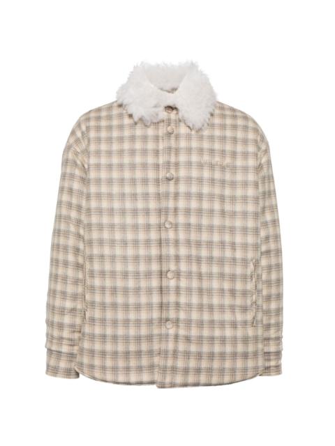 We11done plaid pattern puffer jacket