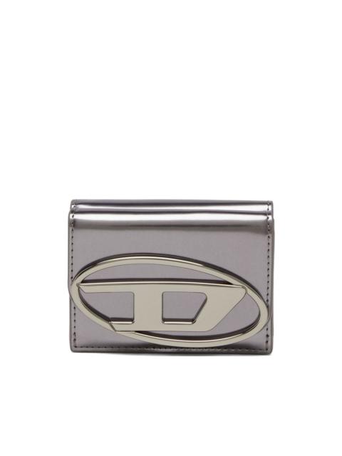 Diesel mirrored leather tri-fold wallet