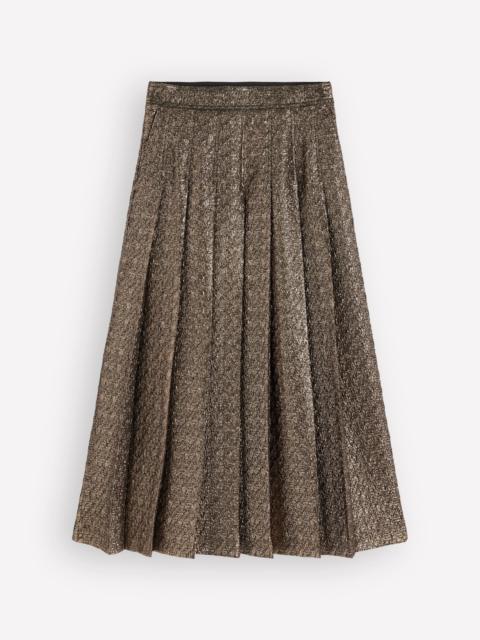 BODEN Aya Jacquard Skirt-Gold