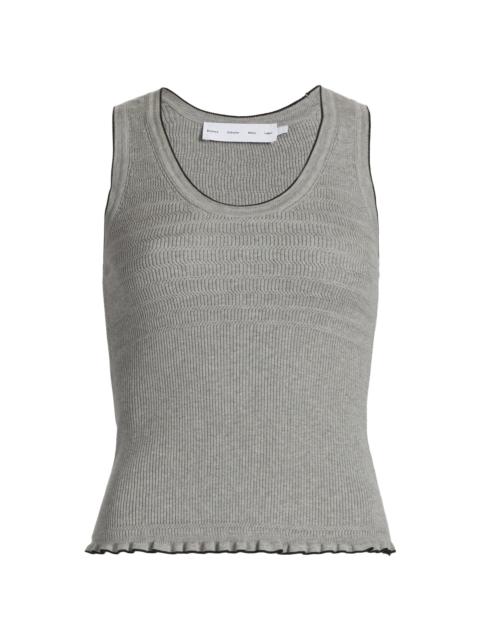 Proenza Schouler Women's Eloise Cotton Knit Top - Pale Grey Melange