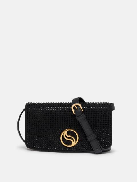 Stella McCartney S-Wave Crystal Hotfix Wallet on Strap