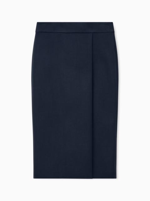 GIORGIO ARMANI SKIRT SLIM FIT WRAP IN DOUBLE STRETCH WOOL