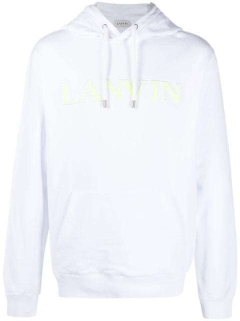 Lanvin embroidered-logo pouch-pocket hoodie