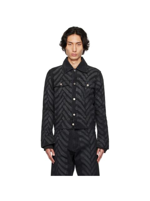 Kanghyuk Black Tire Waxed Denim Jacket