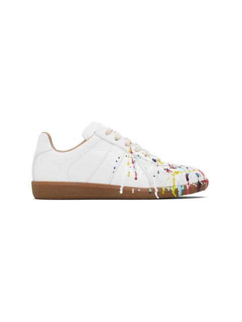 Maison Margiela White Paint Replica Sneakers