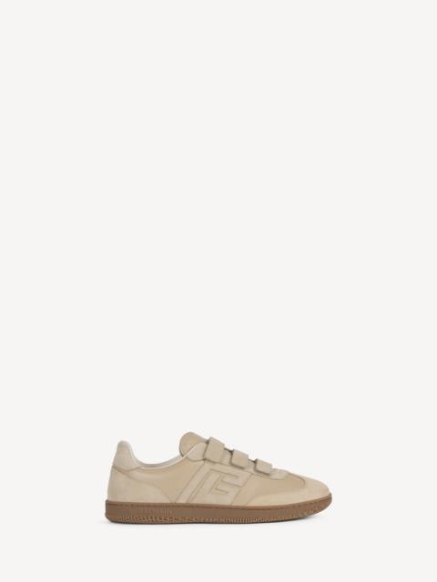 Balmain Balmain Swan trainers in smooth leather and suede