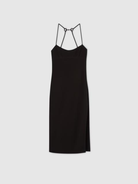 GUCCI Silk dress with crystal Horsebit