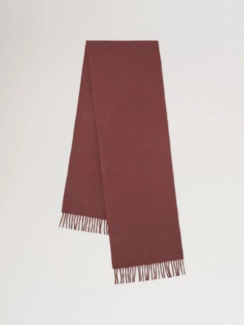 Mulberry Small Solid Merino Wool Scarf Bright Oak Merino Wool