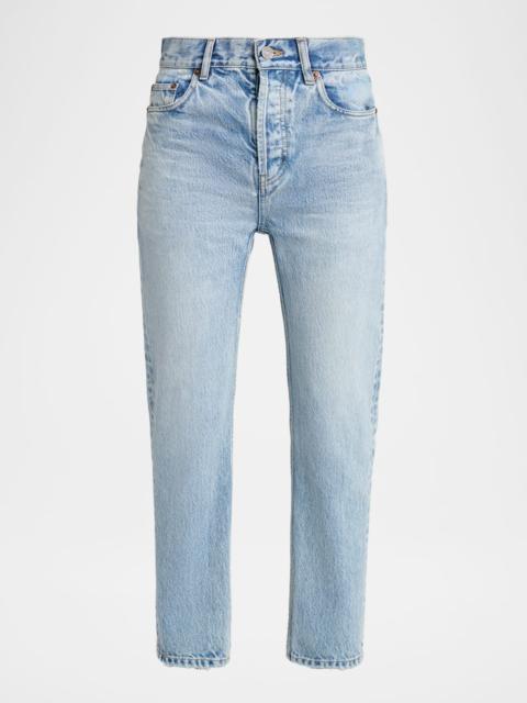 SAINT LAURENT 90 & apos;s High-Rise Cropped Slim Jeans