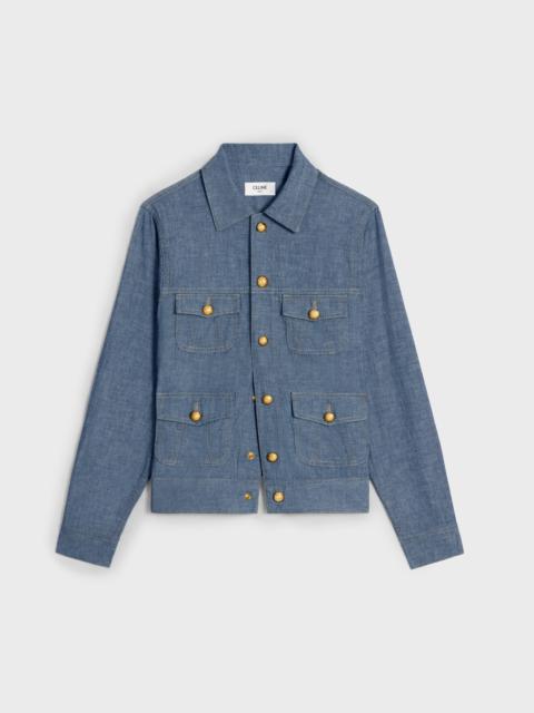 CELINE Trucker jacket in lightweight shirting