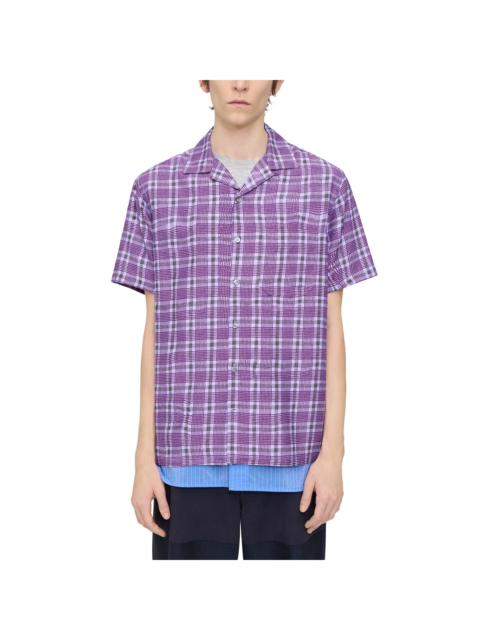 Theory Theory Wrinkle Check Silk-Blend Shirt