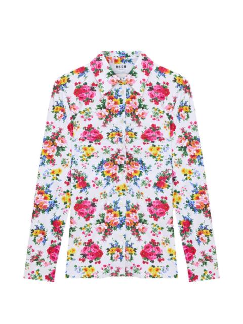 MSGM floral-pattern shirt