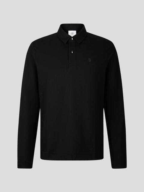 BOGNER Timon Longsleeve polo in Black