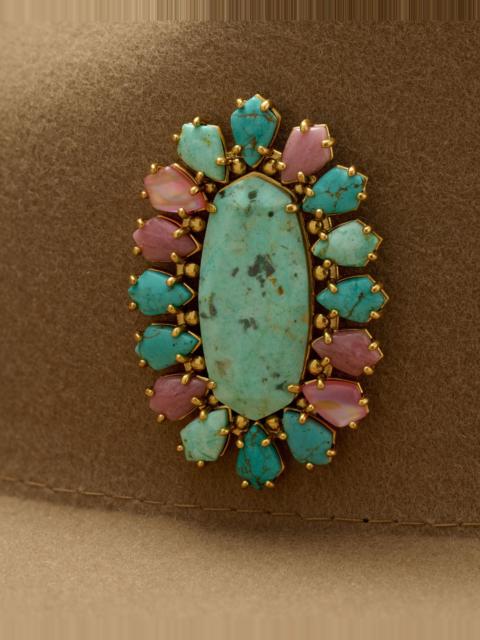 KENDRA SCOTT Flynn Vintage Gold Hat Pin