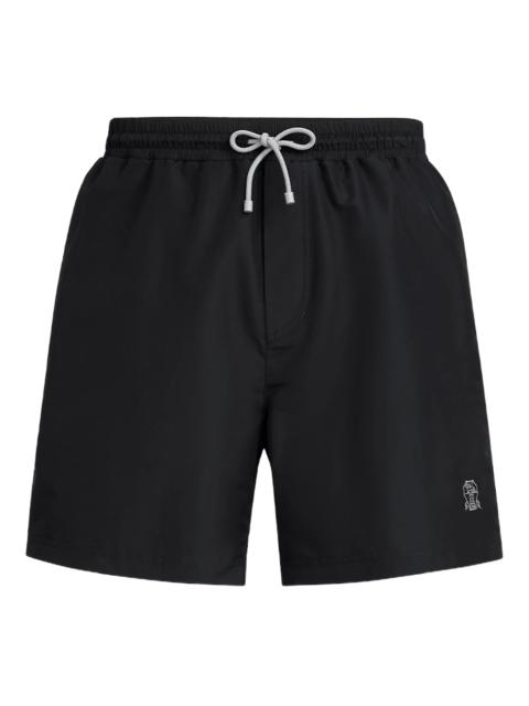 Brunello Cucinelli Brunello Cucinelli Drawstring Logo Swim Shorts