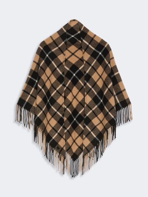 WEEKEND Max Mara UMIDO Tartan cashmere stole - COFFEE