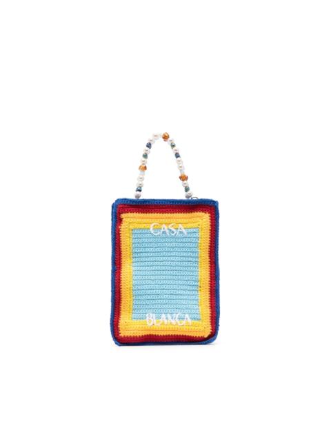 CASABLANCA Atlantis beaded crochet bag