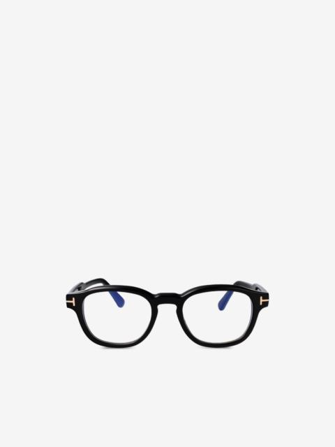 TOM FORD T-logo round-frame glasses