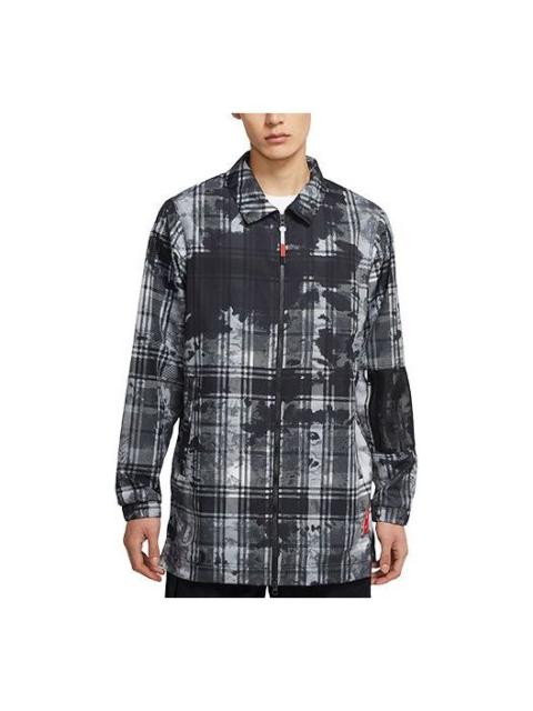 Nike Nike Kyrie Loose Sports Printing Plaid Woven Jacket 'Grey' CK6752-010