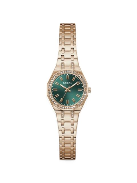 GUESS USA rose-gold tone analog watch 25mm