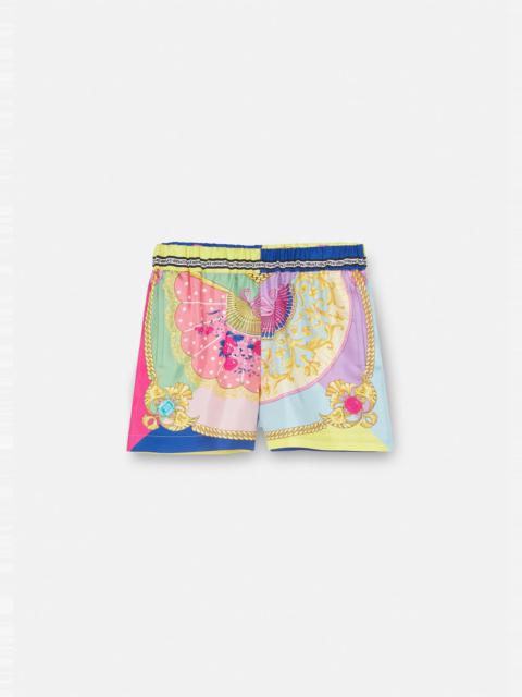 VERSACE I Ventagli Silk Shorts