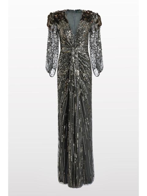 JENNY PACKHAM Xenia sequin-embellished maxi dress