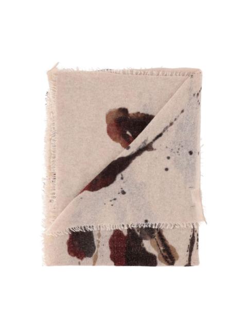Faliero Sarti abstract-print fringed scarf