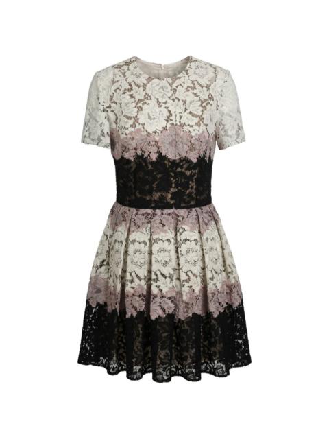 Valentino lace ruffle mini dress