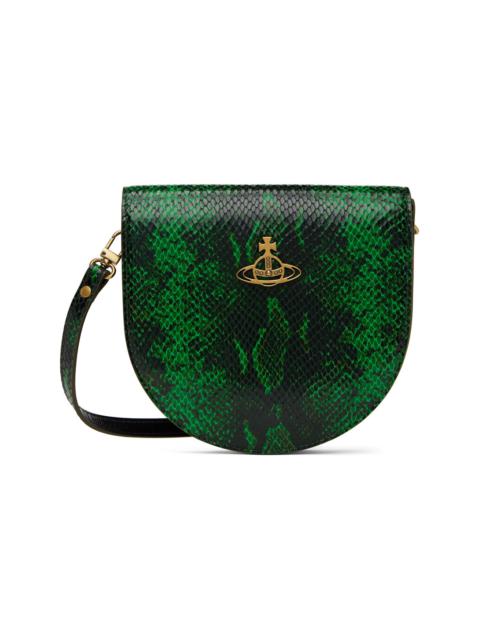 Vivienne Westwood Green Saddle Crossbody Bag
