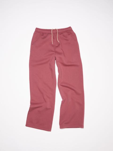Acne Studios Cotton sweatpants - Rosewood red