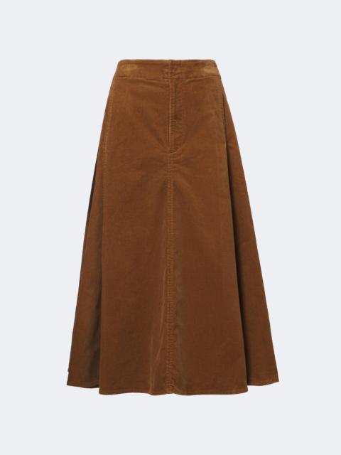 Polo Ralph Lauren Cotton corduroy midi skirt