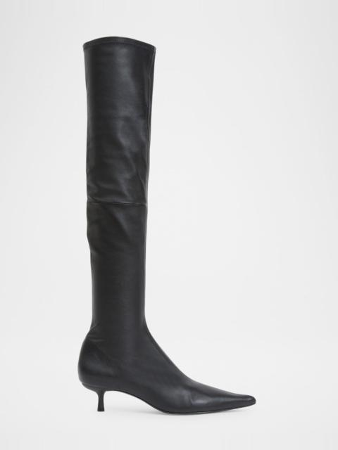 SIMKHAI Joni Stretch Leather Over-The-Knee Boots