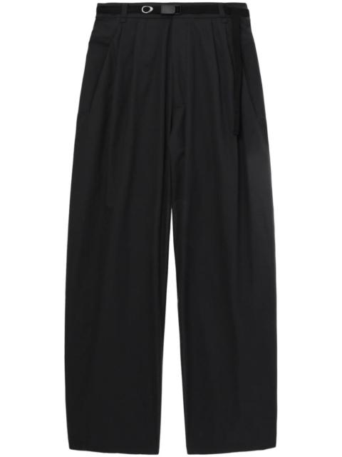 belted tailored trousers