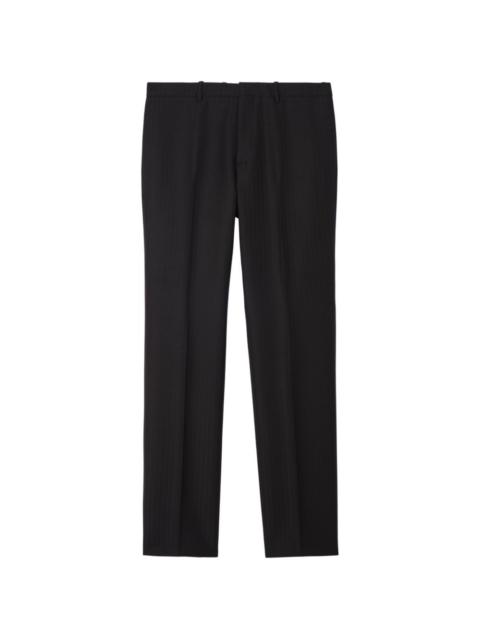 Burberry striped wool mohair tailored trousers