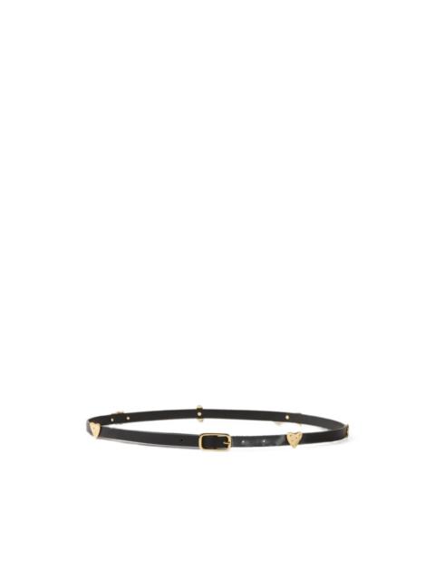 Claudie Pierlot heart-appliqué leather belt