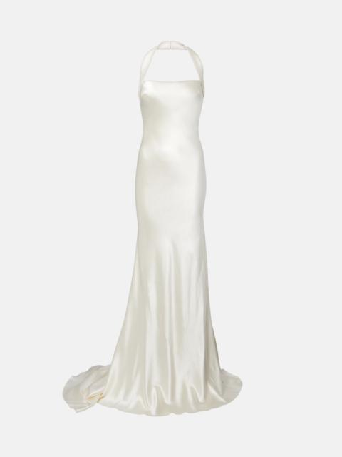 DANIELLE FRANKEL Bridal Presley wool and silk gown