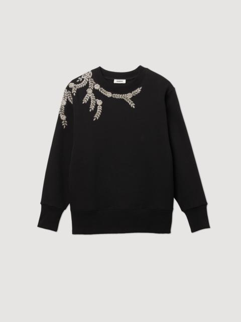 Sandro EMBELLISHED SWEATSHIRT