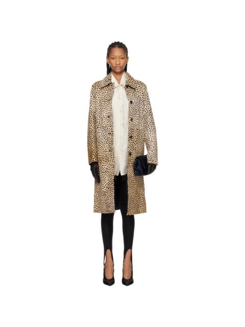 RÓHE Tan Cheetah Pony Hair Coat