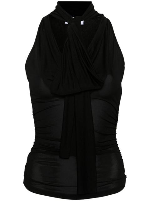 Blumarine ruched jersey top