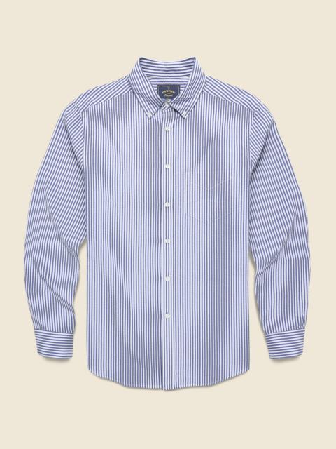 Portuguese Flannel Pacifico Seersucker Shirt - Blue Stripe