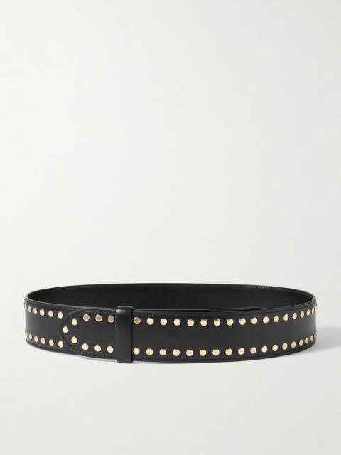 KHAITE Theo Studded Leather Belt
