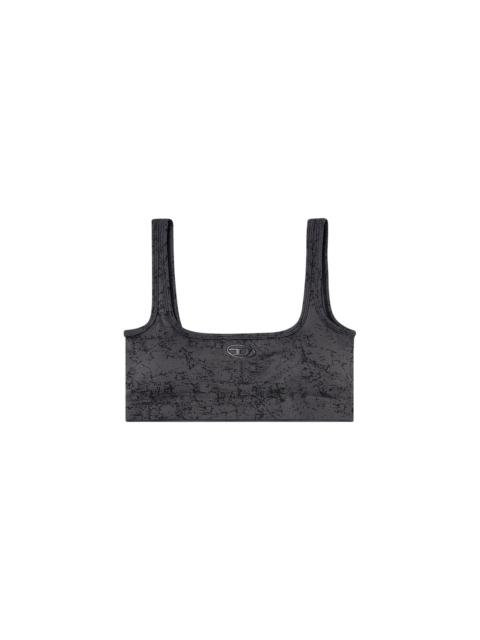 Diesel SPORTS BRA WITH UTILITARIAN PRINT
