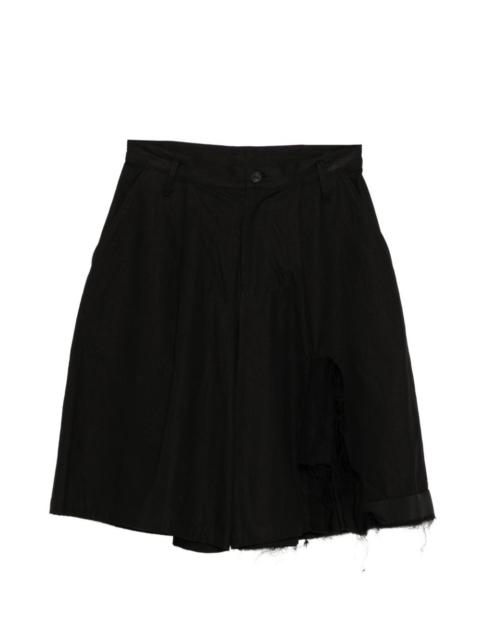 Yohji Yamamoto distressed shorts