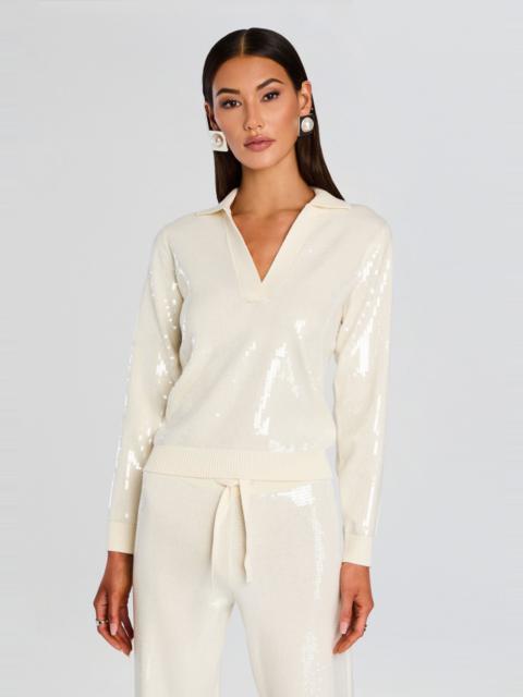 RETROFÊTE SHAELYNN SEQUIN KNIT SHIRT