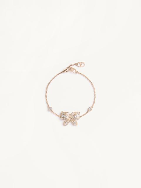 Valentino FLUTTERBY BRACELET IN METAL AND SWAROVSKI® CRYSTALS
