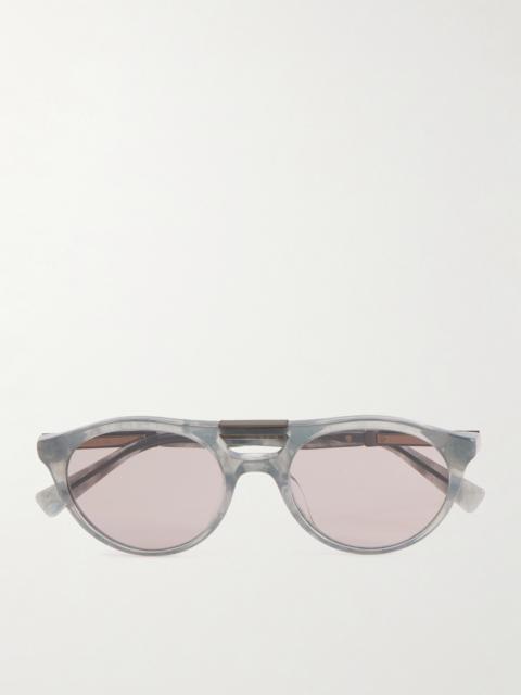 Brunello Cucinelli Round-Frame Acetate Sunglasses