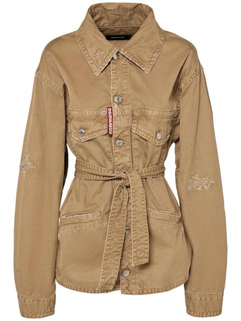 DSQUARED2 9 To 5 cotton belted overshirt