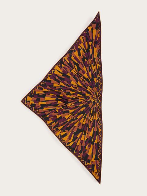 PUCCI BAIADERA PRINT SILK TRIANGLE SCARF